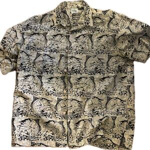 Men's Fish Patterned Shirt from the Rum Reggae collection - Black and Gray